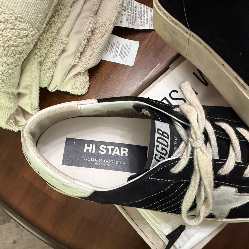 Golden Goose Black Suede Sneakers with Leather Star - Picture 3 of 11
